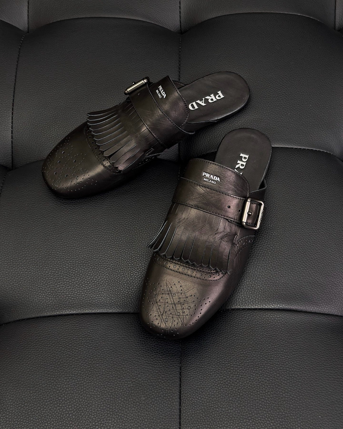 Dark Brown and Black Mules