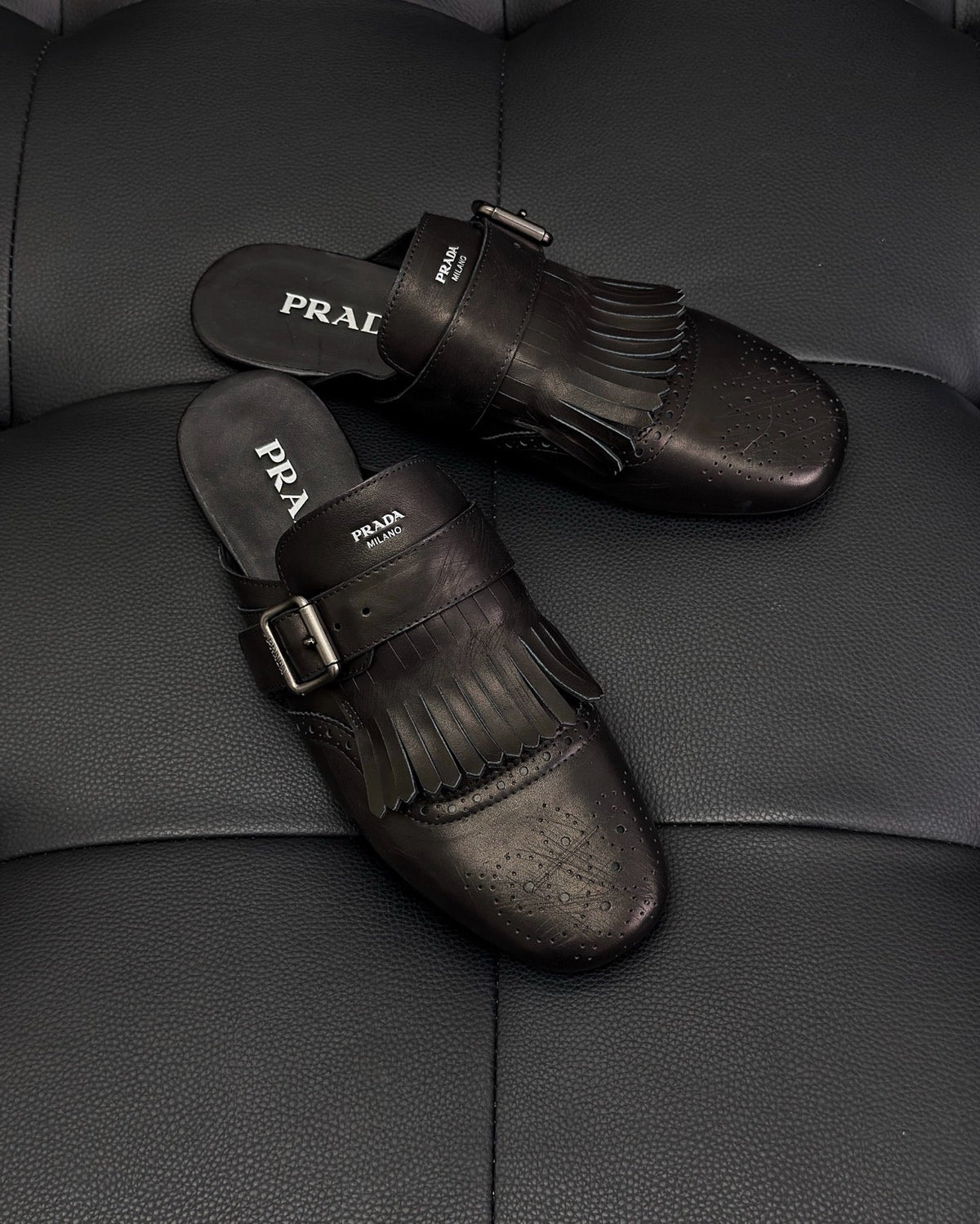 Dark Brown and Black Mules