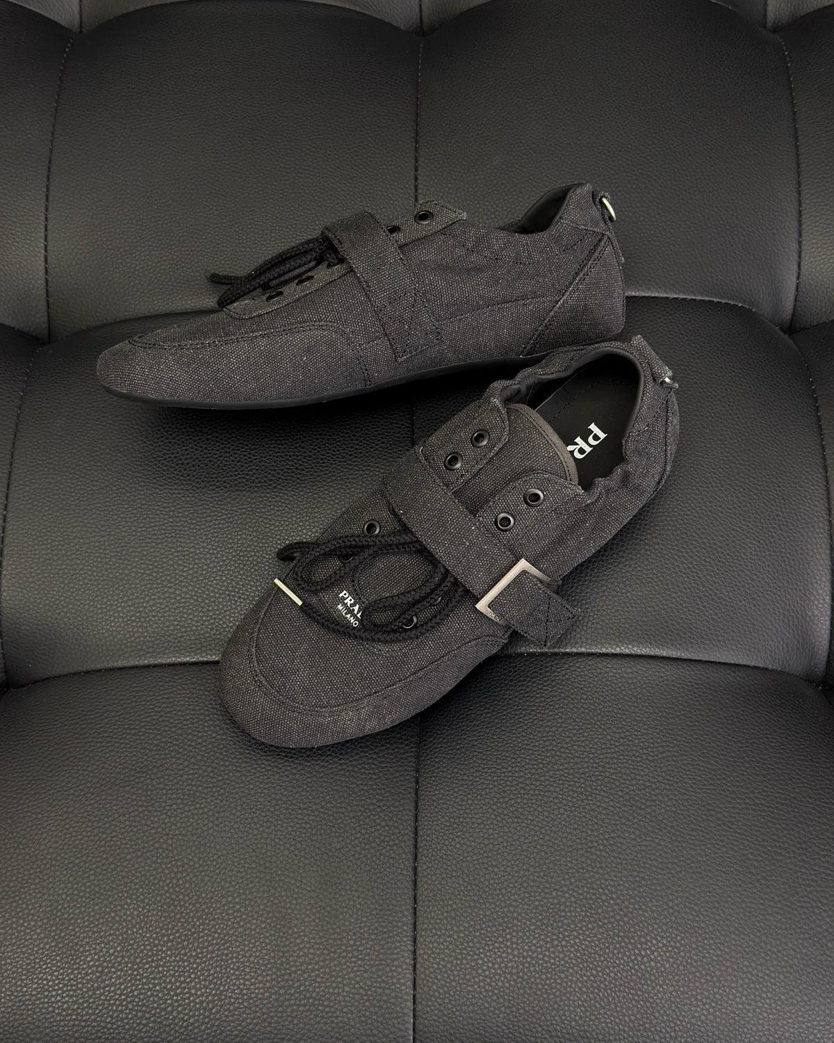 Grey Suede Double Buckle Monk - Men's