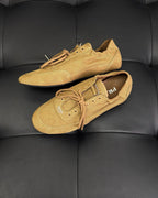Grauer Wildleder-Monk-Schuh mit doppelter Schnalle - Herren