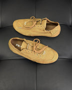 Grauer Wildleder-Monk-Schuh mit doppelter Schnalle - Herren