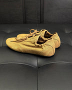 Grauer Wildleder-Monk-Schuh mit doppelter Schnalle - Herren