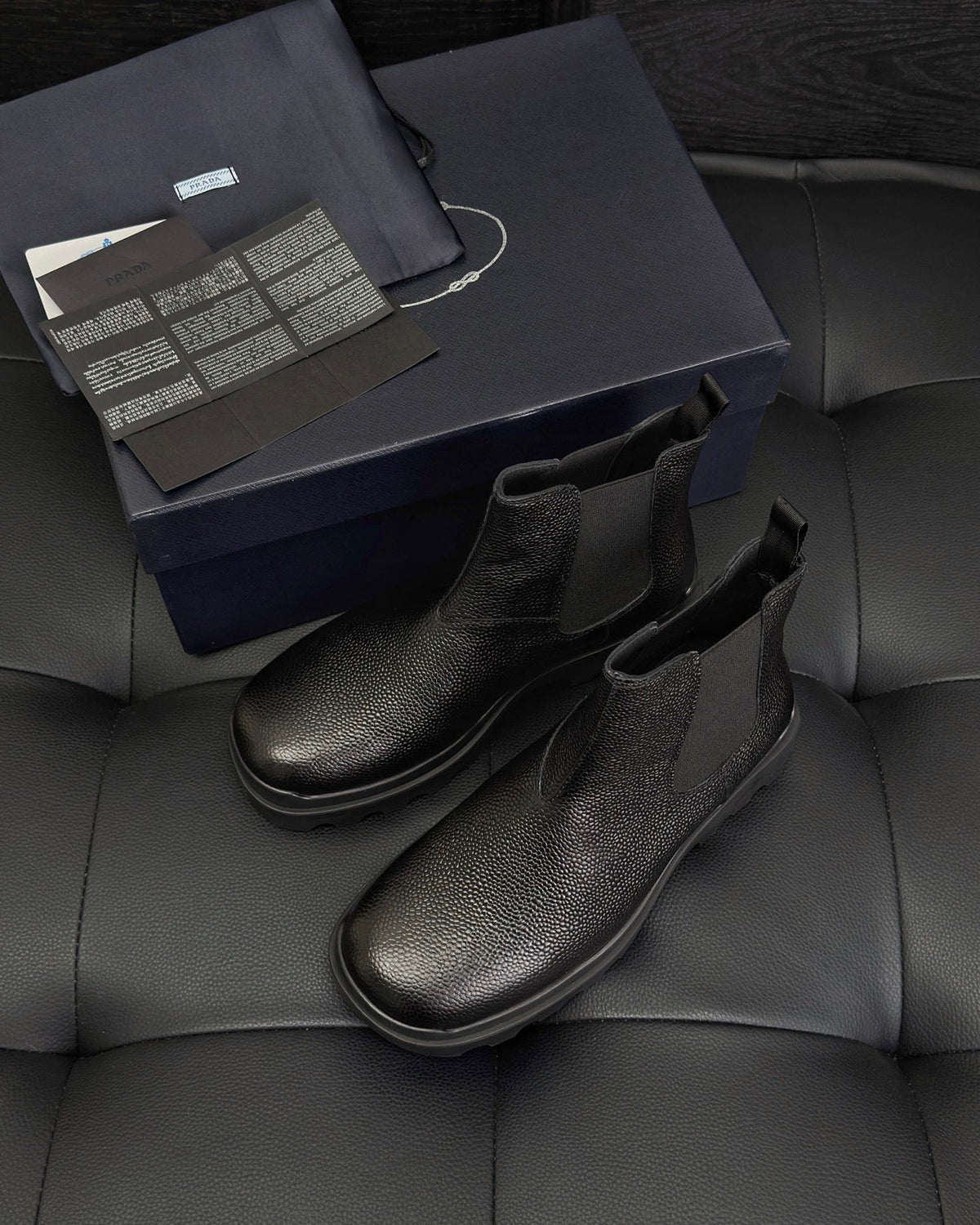 Black Suede Plain Chelsea Boot - Men's