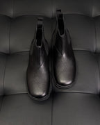 Black Suede Plain Chelsea Boot - Men's