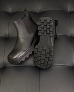 Black Suede Plain Chelsea Boot - Men's