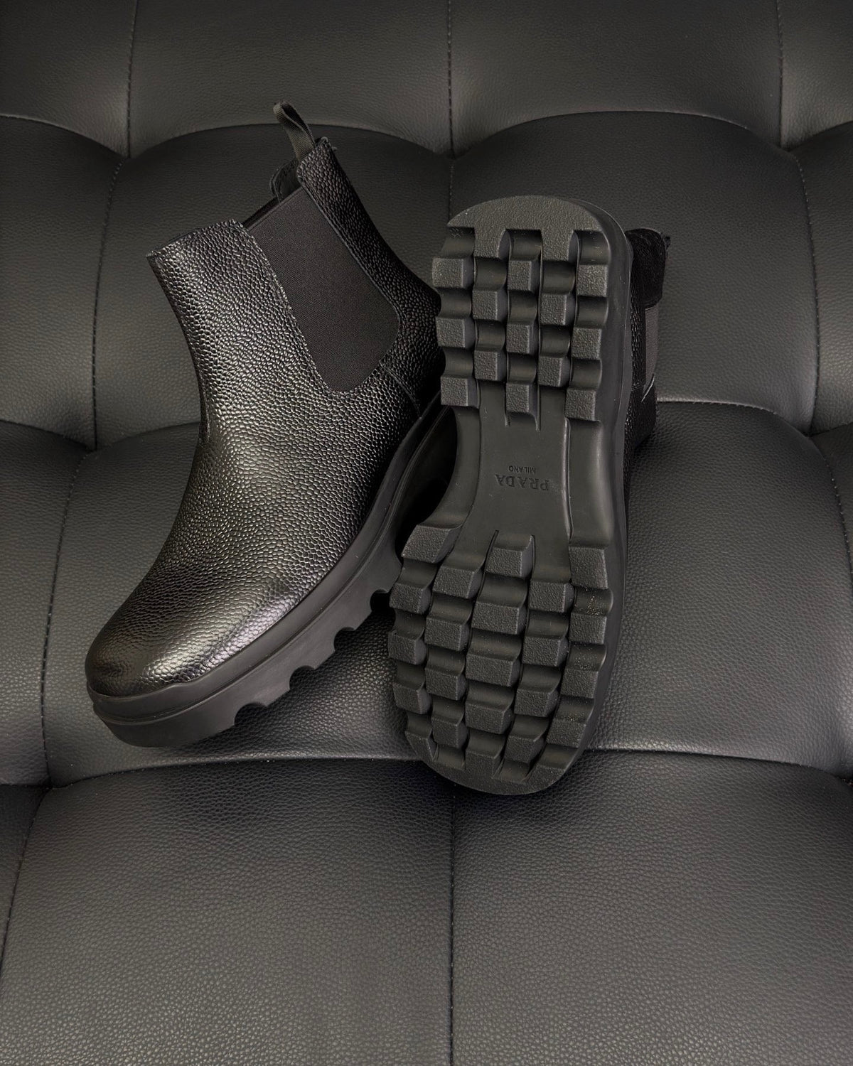 Black Suede Plain Chelsea Boot - Men's
