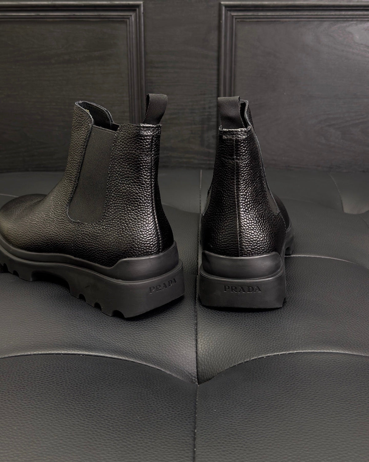 Black Suede Plain Chelsea Boot - Men's
