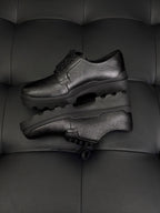 Schwarz-gelbe Derby-Schuhe – Herren
