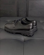 Schwarz-gelbe Derby-Schuhe – Herren