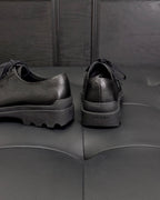 Schwarz-gelbe Derby-Schuhe – Herren