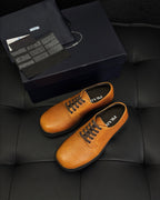 Schwarz-gelbe Derby-Schuhe – Herren