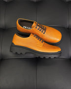 Schwarz-gelbe Derby-Schuhe – Herren