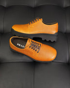 Schwarz-gelbe Derby-Schuhe – Herren