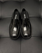Black Patent Plain Loafer - Men's