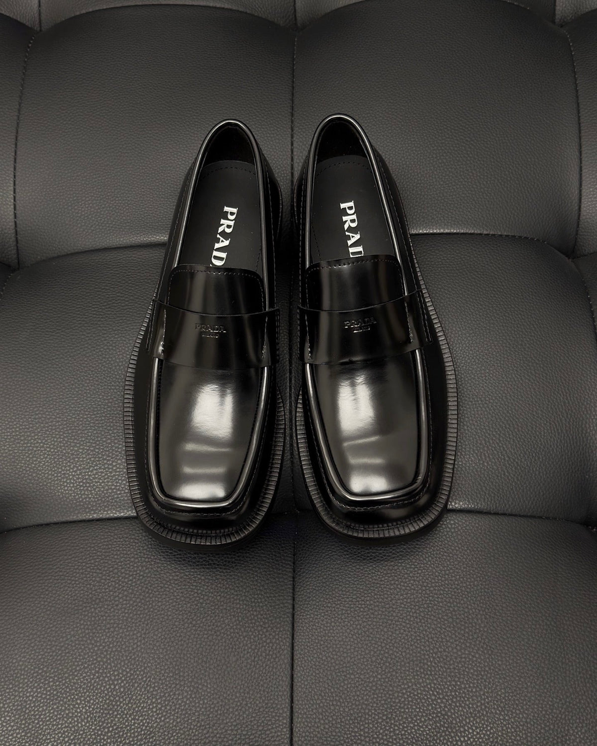 Black Patent Plain Loafer - Men's