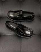 Black Patent Plain Loafer - Men's