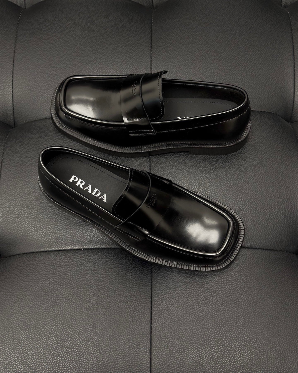 Black Patent Plain Loafer - Men's