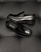 Black Patent Plain Loafer - Men's