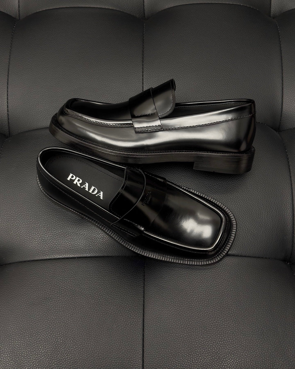 Black Patent Plain Loafer - Men's