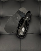 Black Patent Plain Loafer - Men's