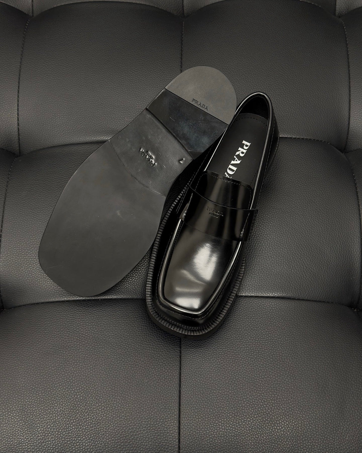 Black Patent Plain Loafer - Men's