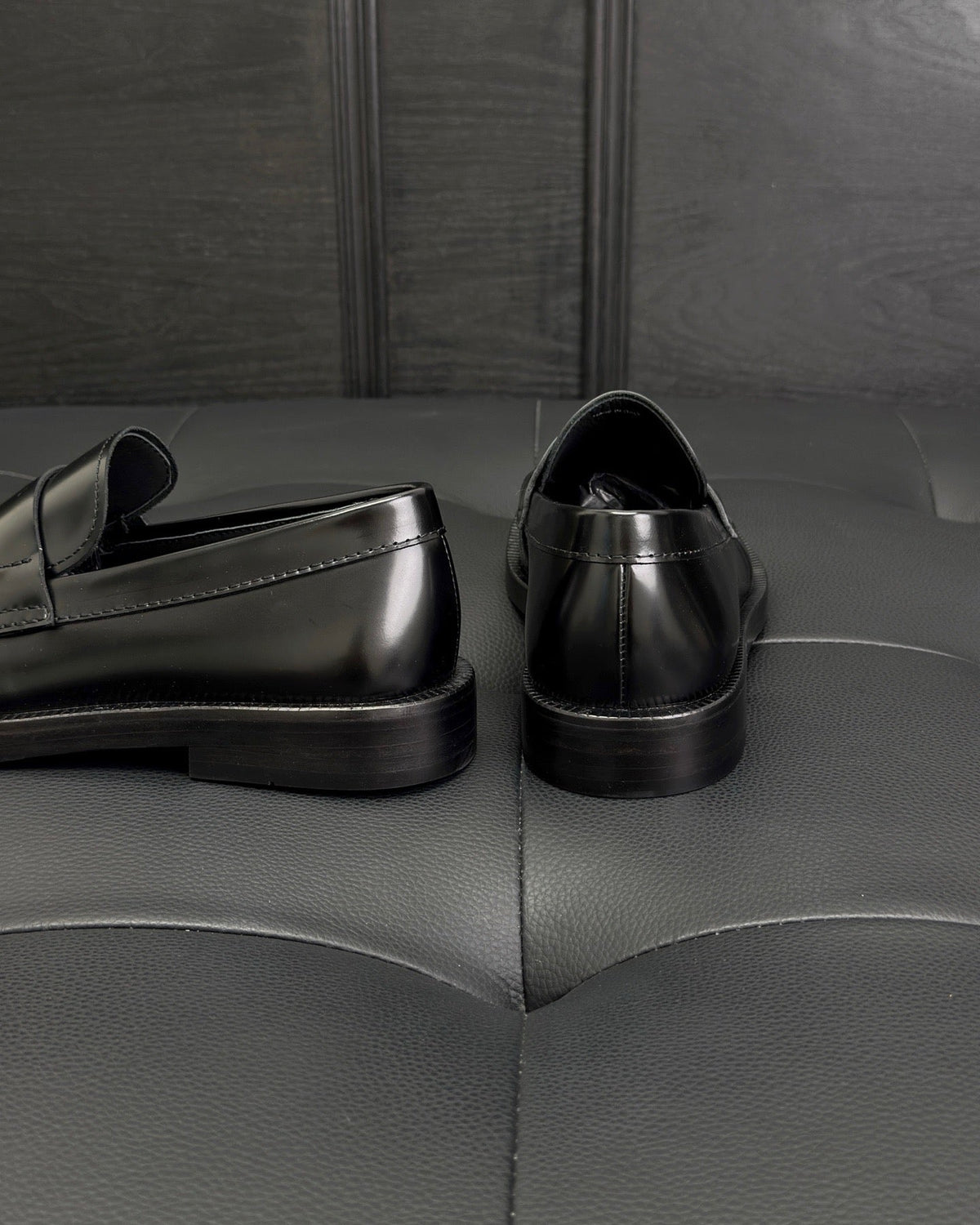 Black Patent Plain Loafer - Men's