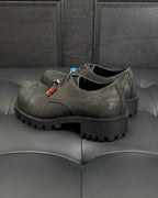 Black Derby Shoes - Men's