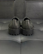 Black Derby Shoes - Men's