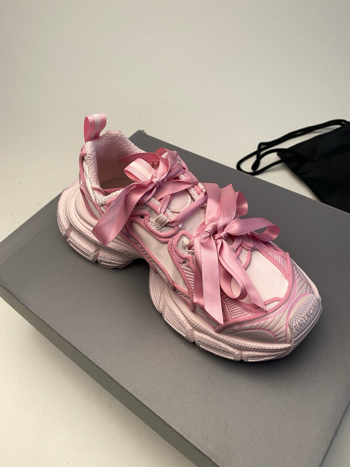 Pink Mesh-Einsätze klobig - Damen