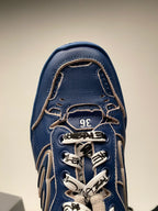 Blue and Pink Sneakers