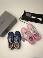 Blue and Pink Sneakers