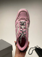 Blue and Pink Sneakers