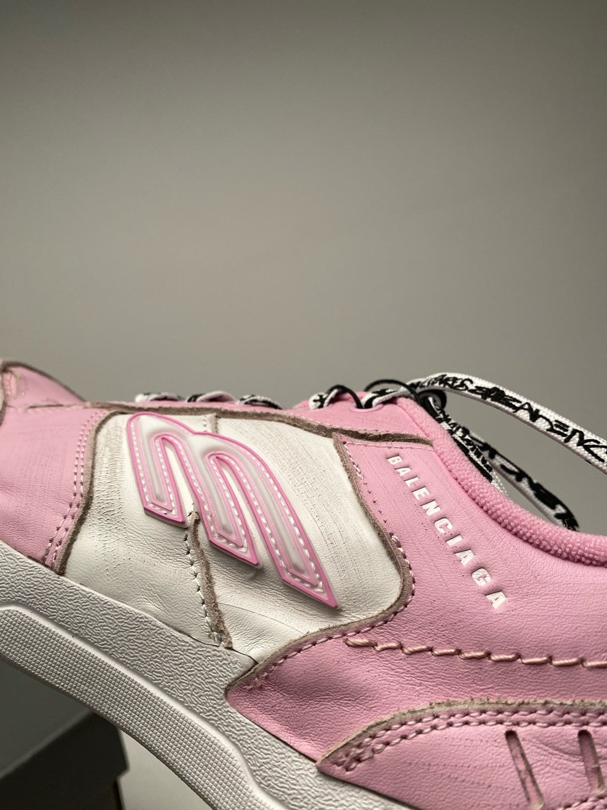 Blue and Pink Sneakers