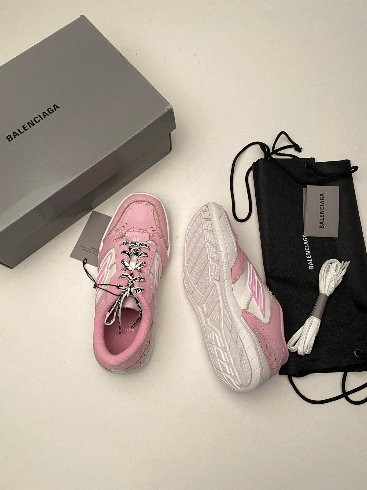 Blue and Pink Sneakers