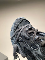 Caged Panel Runner Blue Grey Sneakers
