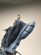 Panelled Runner Black Sneakers