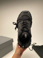 Caged Panel Runner Blue Grey Sneakers