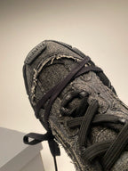 Caged Panel Runner Blue Grey Sneakers