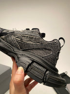 Caged Panel Runner Blue Grey Sneakers