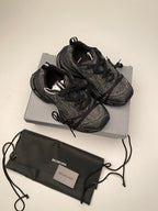 Caged Panel Runner Blue Grey Sneakers