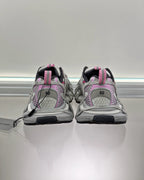 White and Pink Distressed Sneakers