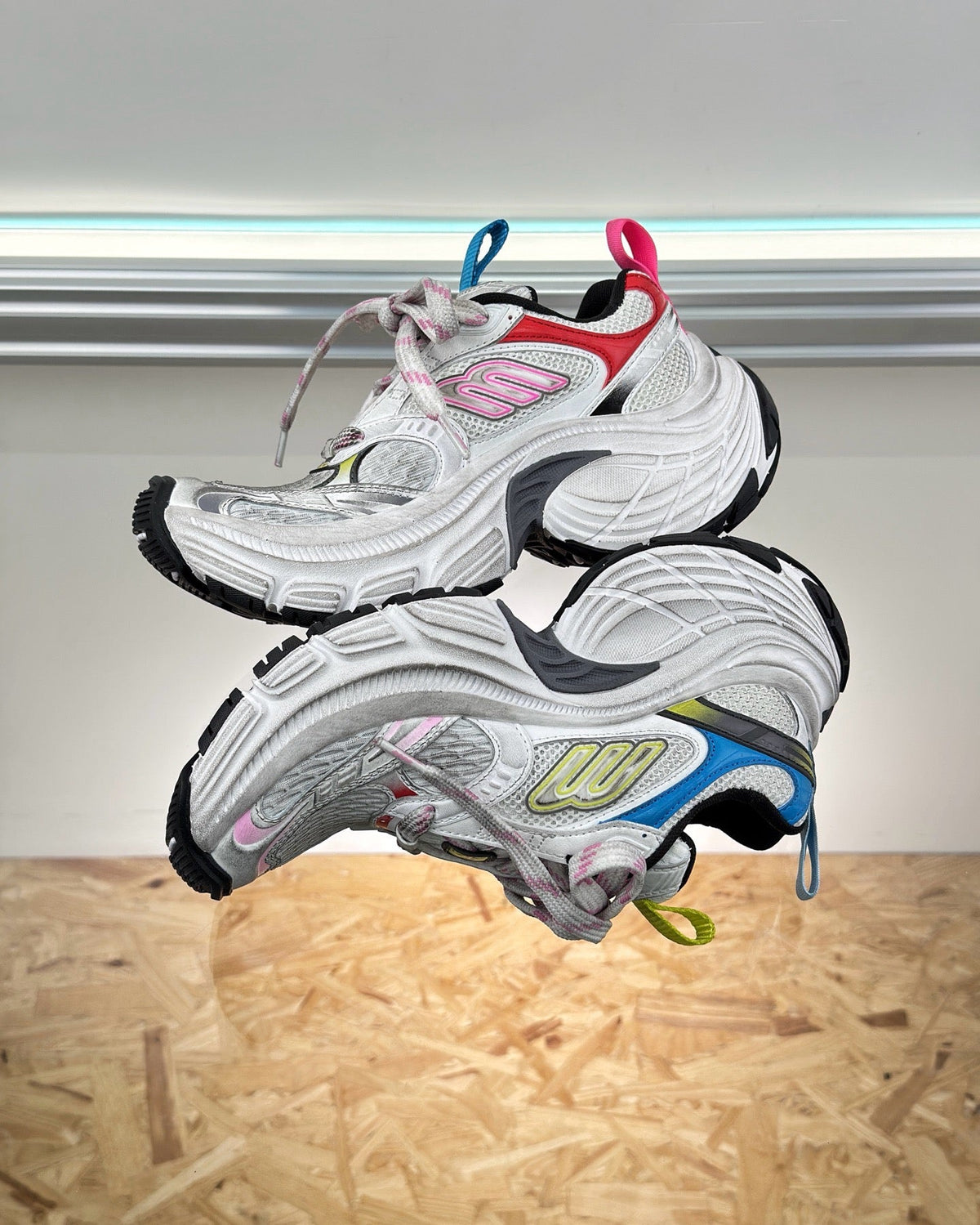 Caged Panel Runner Multicolour Sneakers