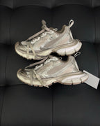 Caged Panel Runner Cream Sneakers