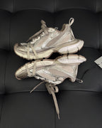 Caged Panel Runner Cream Sneakers