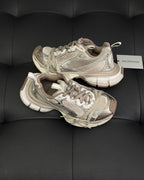 Caged Panel Runner Cream Sneakers