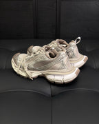 Caged Panel Runner Cream Sneakers