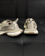 Caged Panel Runner Cream Sneakers