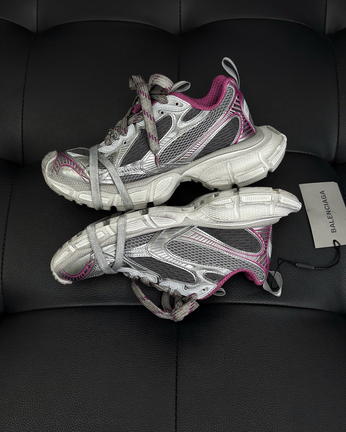 Caged Panel Runner Cream Sneakers