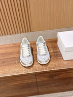 Rote Leder-Low-Top-Sneaker – Damen