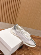 Rote Leder-Low-Top-Sneaker – Damen